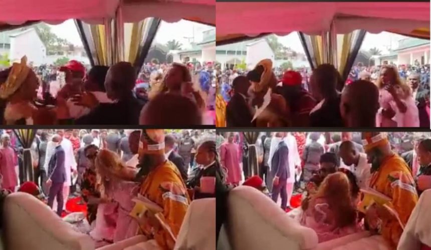 Watch clearer video of ex-Anambra first lady Ebele Obiano and Bianca Ojukwu’s clash at Charles Soludo’s swearing-in ceremony; Mrs Obiano called Bianca ”Ashawo”