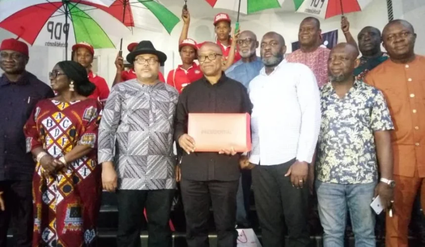 Group presents presidential nomination form to Peter Obi￼