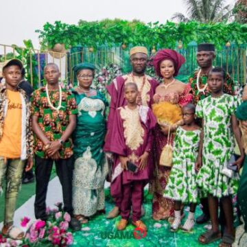 PHOTO NEWS: CELEBRATION AS ENUGU BUSINESS MAN AND SON OF ENUGU TRADITIONAL RULER, PRINCE UDEMGABA TIES THE KNOT WITH HIS HEART THROB