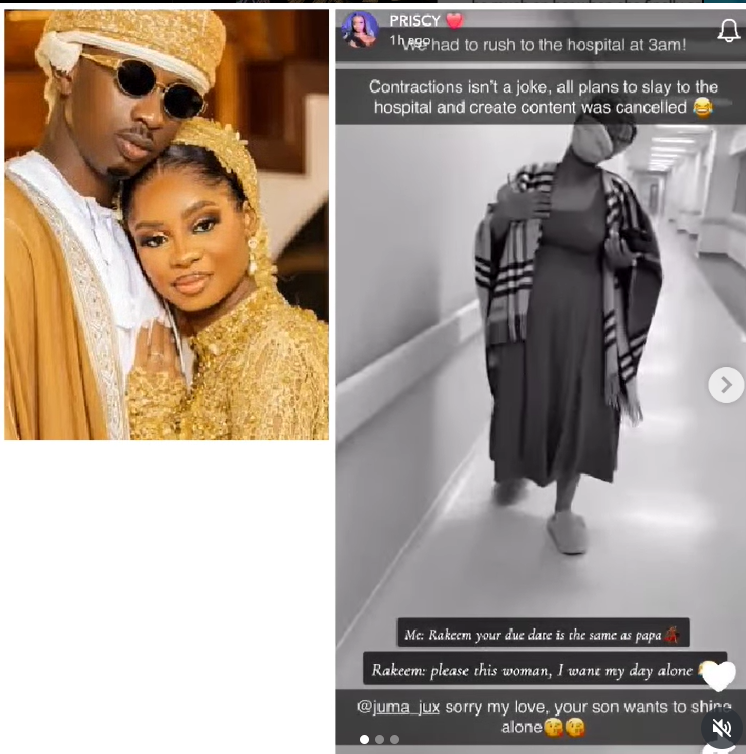 Influencer, Priscilla Ojo shares moments from before delivery, confirms son’s real birth date (video)