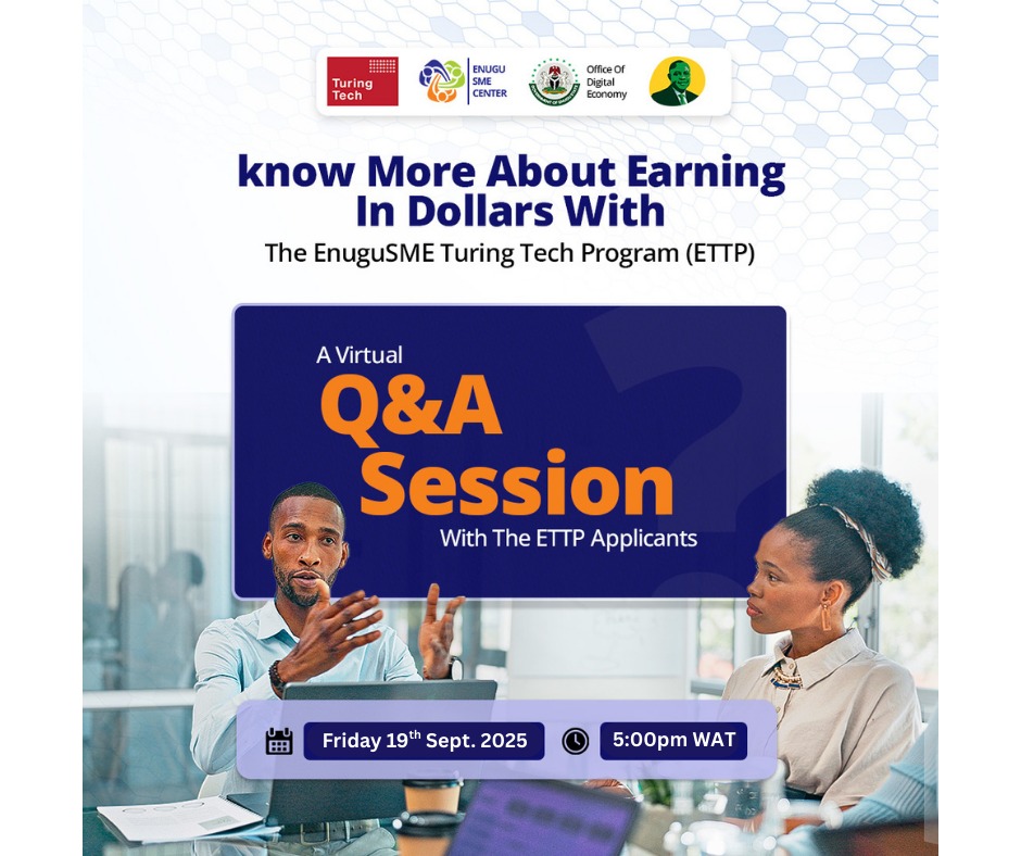 Enugu SME Centre Hosts Second Virtual Q&A on Turing Tech Program