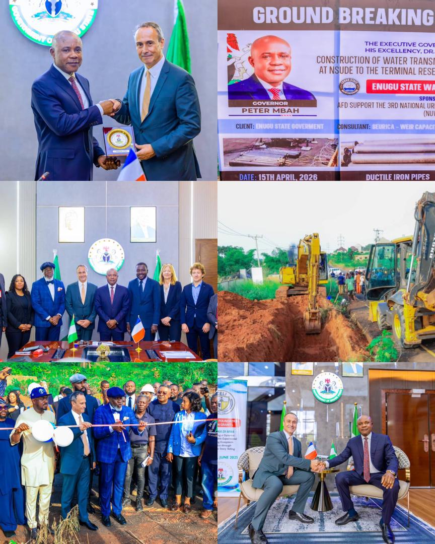 Mbah, French Envoy Launch Strategic 14.5km Water Pipeline, Deepen Franco-Enugu Partnership for Growth