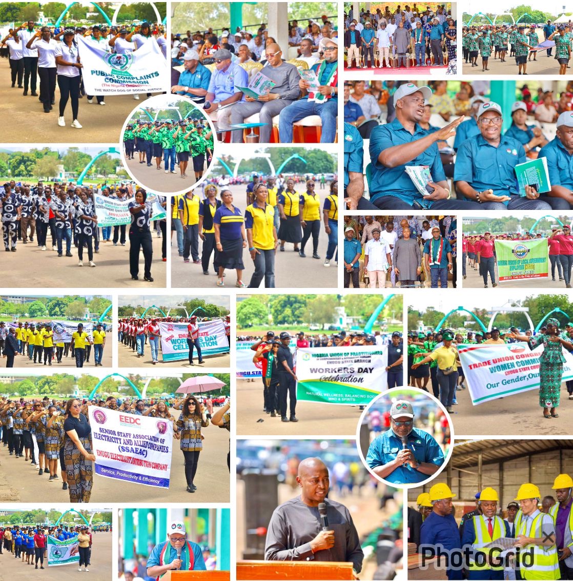 Workers Crown Mbah Top Governor, Commend Security, Infrastructure, Welfare Reforms