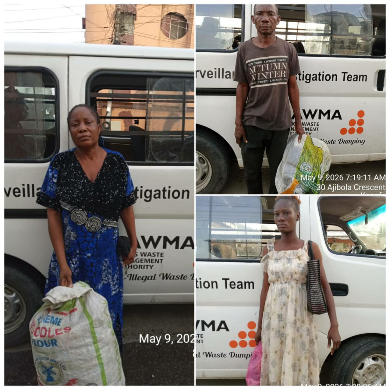Three Arrested by LAWMA Over Illegal Refuse Dumping in Lagos
