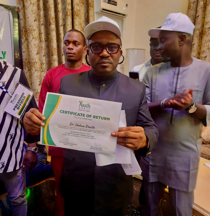 Youth Party Picks Dr Joshua Denila as Delta Governorship Candidate for 2027