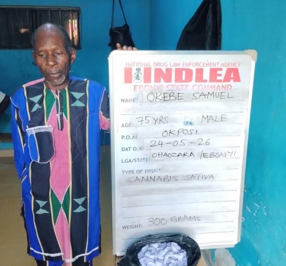 NDLEA arrests 75-year-old grandpa for drug trafficking in Ebonyi