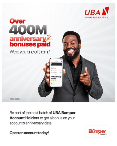 United Bank for Africa Rewards Customers With Over ₦400 Million in Bumper Account Anniversary Bonus
