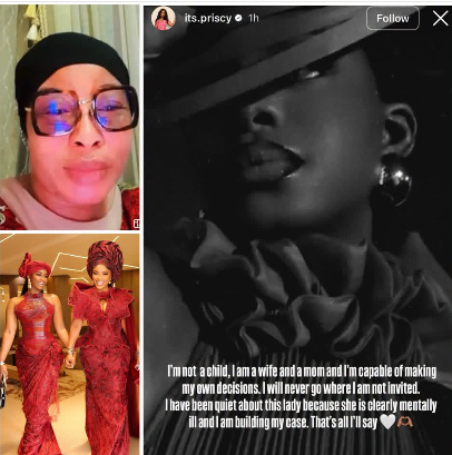 Priscilla Ojo Fires Back After Lizzy Anjorin Claims Iyabo Ojo Took Her Uninvited to Wedding