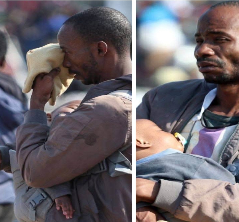 Malawian father breaks down at relocation site in South Africa amid repatriation process