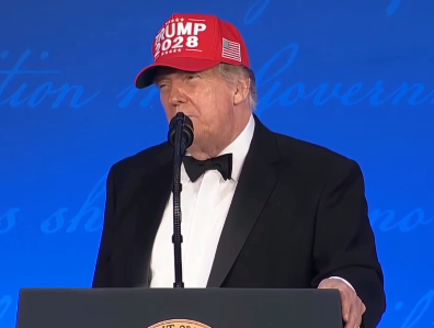 I’m running for a fourth term as President of the United States’ – President Trump